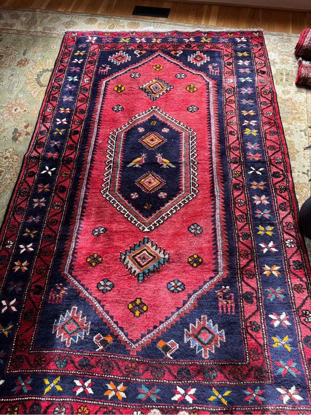 Vintage Hand-Knotted Wool Rug, Rug Freshly Cleaned, 5x8